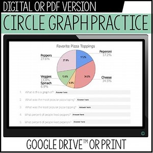 Circle Graph, Reading & Creating  - Distance Learning
