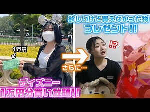 【誕生日サプライズ】ろこがずっと行きたかったディズニーランドで1万円買い放題企画！さらに欲しいけど買えなかったもの裏で全部買ってプレゼントしてみた！