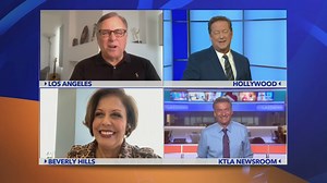 Celebrating KTLA’s 30th anniversary with former morning news co-anchors Carlos Amezcua and Michele Ruiz