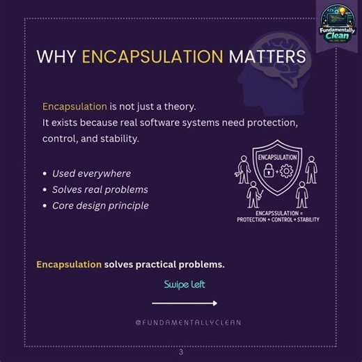 Why Encapsulation Matters in OOPS #oopsconcept #coding #softwaredevelopment #education