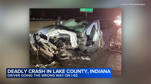 Woman killed, 2 others seriously injured in wrong-way crash on I-65 near Merrillville, Indiana: ISP