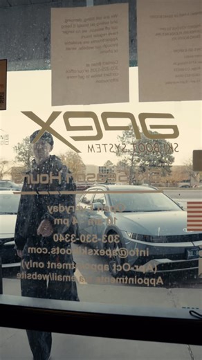 Dialing in the perfect fit with one of our new ambassadors @dopamine.rat 🙌 The Apex Demo Center is now open 7 days a week, 10–4 MST. Stop in and get dialed 🎿 #skiboots | Apex Ski Boots