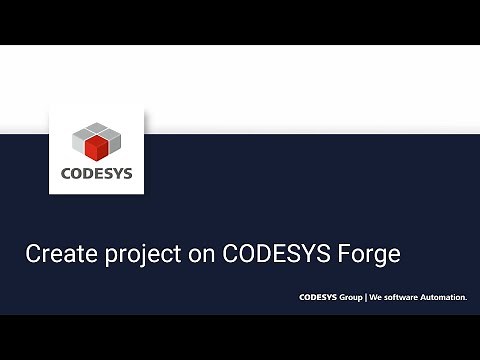 Create project on CODESYS Forge