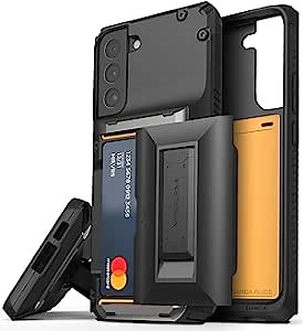 VRS DESIGN Damda Glide Hybrid Phone Case for Galaxy S22 Plus, Sturdy Functional Case for Galaxy S22 Plus (2022) (Black)