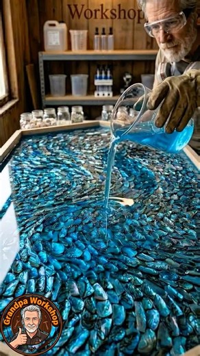 THIS OCEAN SHELLS IS STUNNING 🤯 From Ocean Shells to a Luxury Resin Table