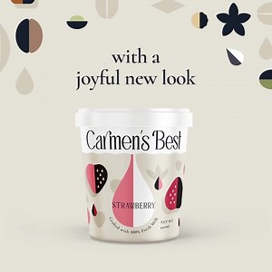 Our best, now with a joyful new look! Made with 100% fresh milk, experience joy in every scoop of Carmen’s Best Ice Cream! 💙 #CarmensBest #NoBetterJoyThanGivingYourBest ASC REF NO: T0143N101823C | Carmen’s Best Ice Cream