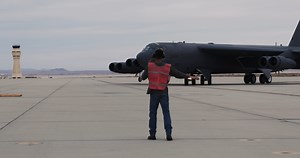 Welcome to #TheCenteroftheAerospaceTestingUniverse! Two B-52s from the 5th Bomb Wing out of Minot Air Force Base, North Dakota arrived earlier this week to conduct [DATA REDACTED]. Check back here in the next few days to find out what our guests were up to. #FortheWarfighter | Edwards Air Force Base