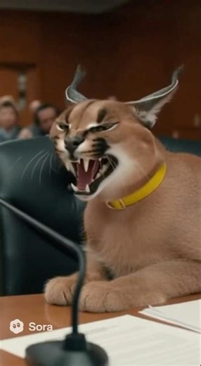 Wild Caracal Cat Hissing at Judge #caracalcat #wildcat #cat