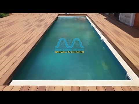 Sliding deck pool cover