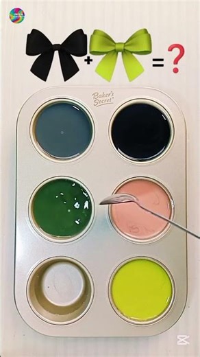 ⚫ Black + Soft Peach + Lime Yellow | Bold Sunshine Color Mixing ✨🎨#colormixing #artshorts