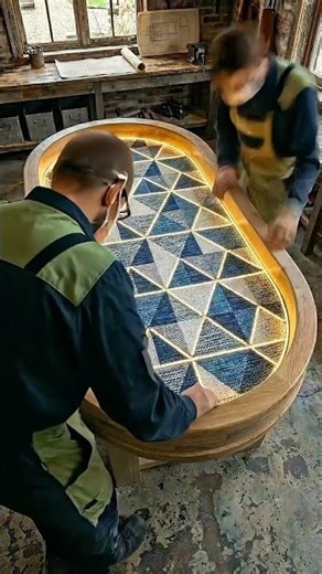 EPIC DIY Epoxy Resin Table with LED Lights & Hidden Rug! 😱✨