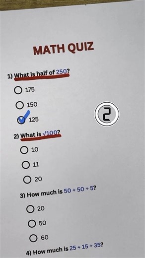 Math Quiz - Can you get 2/2? #math #mathematics #quiz #quiztime #quizchallenge #trivia #quizzes | The Quiz Corner