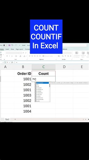 How to use COUNT and COUNTIF function in Excel? #excelshortcuts #exceltips #exceltricks #excel