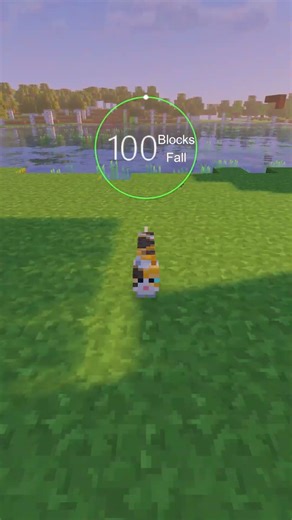 Minecraft Cat Facts 100 Block Fall #shorts