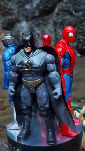 avengers superhero rotating view at the edge of the waterfall