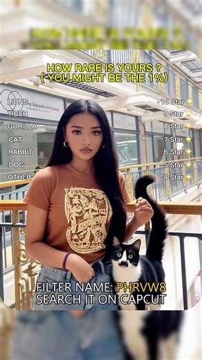 Filter name: phrvw8 🐾✨ Search it on CapCut #animalfilter #aifilter