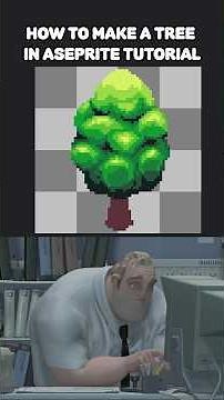 How to draw a pixel art Tree In Aseprite Tutorial for godot #pixelart #aseprite #pixelarttutorial