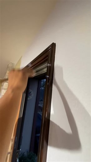 Jose Parache on Instagram: "Restaining Exterior French Using Gel Dark Walnut Stain And Satin Clear Coat👌🏼"