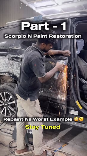 146K views · 8.9K reactions | Scorpio N Restoration Part - 1  . . . . #tatá #tatasafari #grandi10 #i10 #scorpiomodified #carpaintjob #paintrestoration #gearplusautocare #patnabihar #patnareels #biharreels #beforeafter #carreels #autopaintshop #reelsindia #cartransformation #fullbodypaint | Gear Plus Auto Care | Facebook