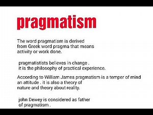 pragmatism/ philosophy