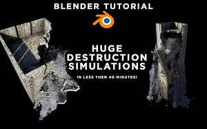 iBlender中文版插件 使用 RBDLab插件完成 EPIC 大楼爆炸坍塌模拟！ 教程Blender插件