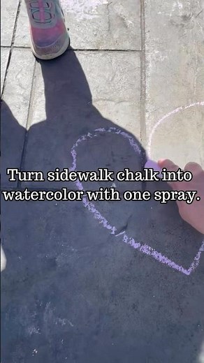Turn Chalk Into Watercolor | Easy Outdoor Art Activity for Kids