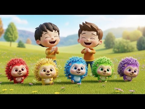 Five Little Porcupines Shuffle Shuffle Shuffle | Funny Animal Song & Kids Dance