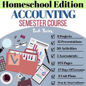 Homeschool Edition - Accounting Semester Course TURNKEY Multiple Day Sample