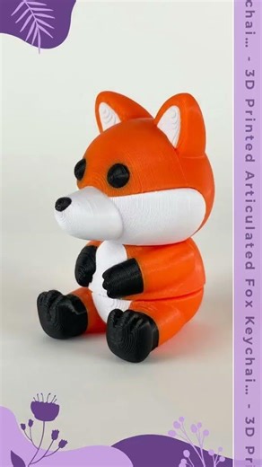 3D Printed Articulated Fox Keychain