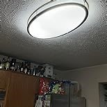 hykolity 10 inch Flush Mount LED Ceiling Light Fixture, 17W 1100lm, 2700K/3000K/3500K/4000K/5000K Adjustable Ceiling Lights, Brushed Nickel Saturn Dimmable Lighting for Hallway Bathroom or Kitchen