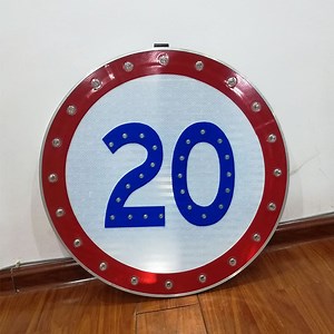 [Hot Item] Wholesale LED Flashing Speed Limit Sign Solar Powered Traffic Warning Sign