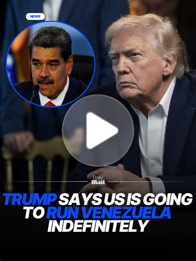 Donald Trump says the United States will govern Venezuela indefinitely after sending in special forces to snatch the country's president as he slept. Addressing journalists hours after the capture of Nicolas Maduro and wife Cilia in Caracas on Saturday, the president said:
