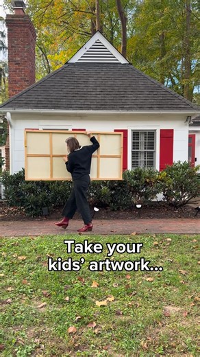 Shana Blakley | Artist on Instagram: "What are you doing with all your kids’ artwork? This is my favorite way to keep it."