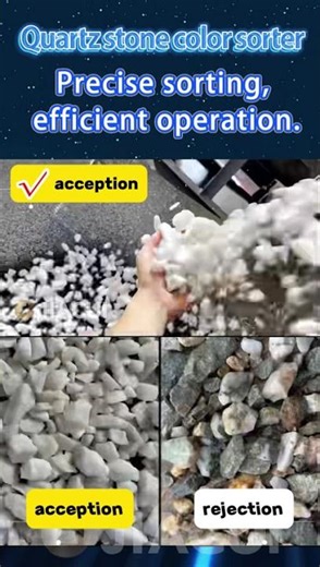 Perfect Quartz Sorting Every Single Time #satisfying #colorsorter