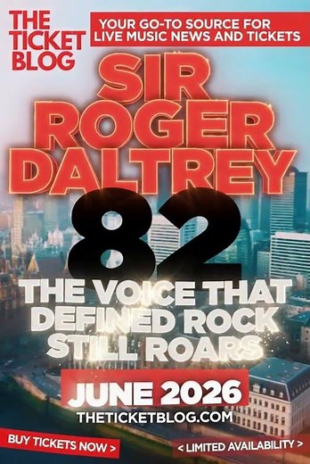 Sir Roger Daltrey at 82: The Voice That Defined Rock Still Roars in 2026 #concerttickets