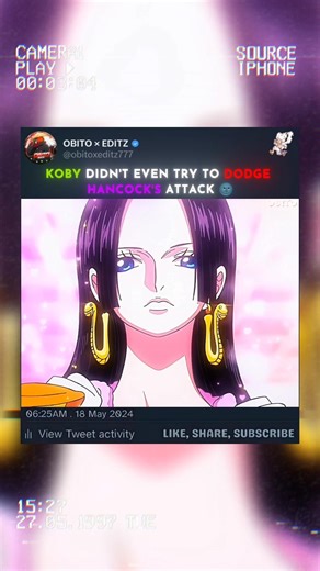 Koby Didn’t Even Move… When Boa Hancock Attacked 🌚 #onepiece #hancock #fyp #shorts #amv