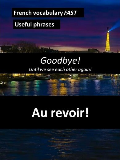 GOODBYE / AU REVOIR #frenchforbeginner #frenchvocabulary