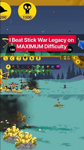 I Beat Stick War Legacy on MAXIMUM Difficulty #stickwarlegacy