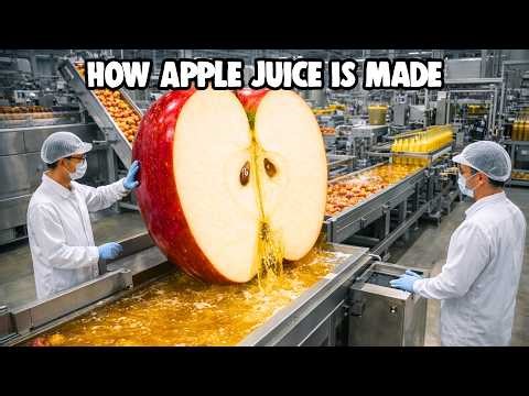 How Apple Juice Is Made 🍎 | From Fresh Apples to Bottled Juice (Full Process)
