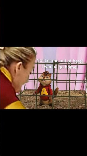 Alvin trapped in cheerleaders' pet cage #alvin #alvinandthechipmunks #chipmunks #squeakquel