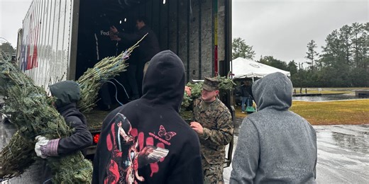Free Christmas trees for troops at Cherry Point