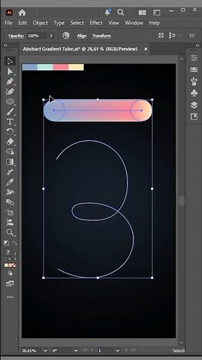 Abstract Gradient Tube in Illustrator