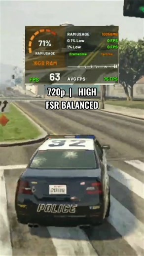 GTA 5 Enhanced on Ryzen 3 3200G Vega 8 | 720p High + FSR Test #shorts #gta #gta5 #gta5enhanced
