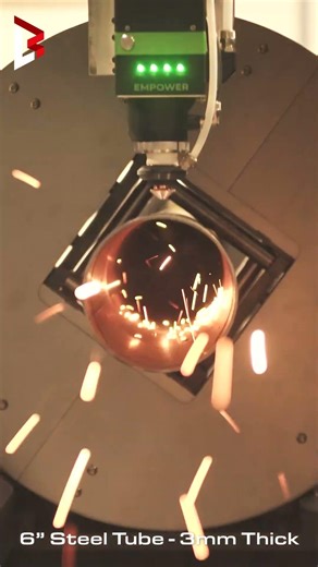 Fiber Laser Pipe Cutter Slicing 6” Round Pipe (3mm Thick) | Bosslaser