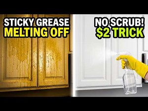I Tried This $2 Cabinet Cleaning Trick... The Grease Melted Off! (No Scrubbing)