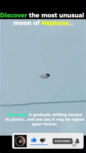 Neptune’s Weird Moon Is Slowly Destroying Itself 🌀 #moon #planet