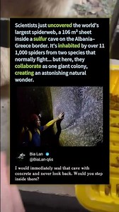 The Giant Cave Web Packed With 111,000 Spiders! 🕷️ #Nature #Creepy #Wildlife