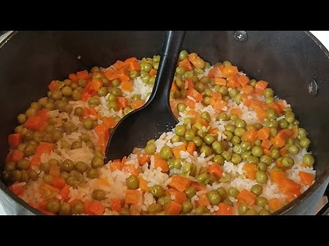 Mexican White Rice with Vegetables (Peas & Carrots) -Easy Recipe!