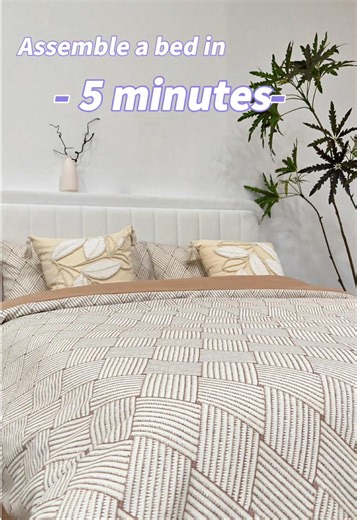 Velvet Bed with RGB Lights and Charging Station