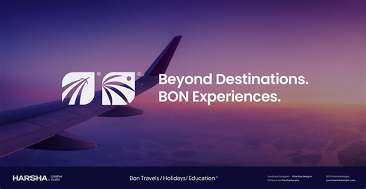 Travel & Holiday Agency Logo & Branding - Harsha Designs®